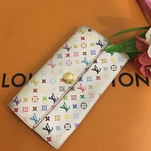 💯 Authentic Louis Vuitton Multicolor Long Wallet